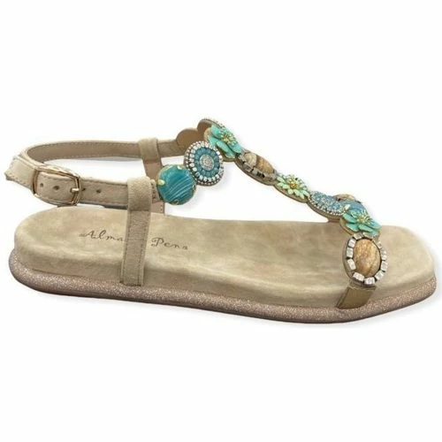 Alma En Pena Sandale Plate Beige Couleur Beige 2 Alma En Pena Sandale Plate Beige Couleur Beige – Image 2